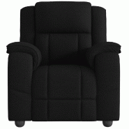 VidaXL Fauteuil de massage inclinable Noir Tissu Modèle Yerlonora - 8721158337184
