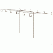 VidaXL Pergola de jardin Marron antique 6x3x2,5 m Fer Modèle Atlas Line - 313999