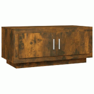 VidaXL Table basse Chêne fumé 102x50x45 cm Bois d'ingénierie Modèle Sirius Ligne Plus - 817231XL