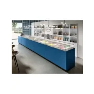 Vitrine service arrière à cuve plate pour pâtisserie, chocolaterie et sandwicherie - DAHLIA