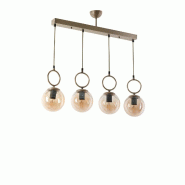 WellHome - Plafonnier 16 x 65 x 70 cm, 100 % métal, couleur cuivre - cuivre WH6685