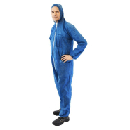 50 combinaisons CE à usage unique, économiques, à capuche, sans poches, fermeture zip - CBNSCPNTEBL-IM03_0