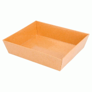 Barquette rectangulaire Kraft 14x13x3,5cm - par 1000