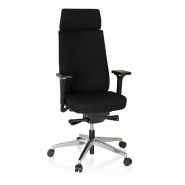 Chaise de bureau / fauteuil de bureau MOVE-TEC 3D tissu noir / noir hjh OFFICE - noir polyester 608903