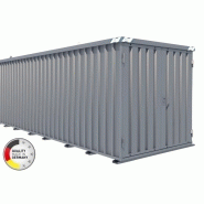 Container chantier - conteneur de stockage 5m - bungalow galvanisÉ dÉmontable - made in germany marque at outils -  sc-5