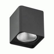 Downlight Plafonnier Carré Anthracite Kuba 20W Led 3000K Ip65 - Plafonnier Extérieur En Aluminium Haute Résistance - Rossini Illuminazione - gris K