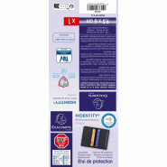 Exacompta Lot de 10 Etui RFID Hidentity Double, en PVC, pour carte bancaire / de crédit format 95x60 - 3130630054023_0