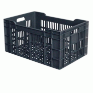GASTROLAND Caisse ajourée empilable 600 x 400 GILAC - 60 L - Gris - gris 3701666010330