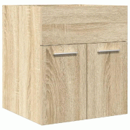 Helloshop26 - Armoire lavabo murale salle de bain peu encombrante 41 x 38 x 46 cm rangement pratique en bois chêne sonoma 02_0050789 - Bois massif 30