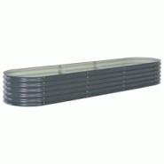 Helloshop26 - Jardinière lit surélevé plantes fleurs jardin 320 x 80 x 44 cm acier galvanisé gris 02_0001046 - 3666982309813 Helloshop26 - Jardinière lit surélevé plantes fleurs jardin 320 x 80 x 44 cm acier galvanisé gris 02_0001046 - 3666982309813