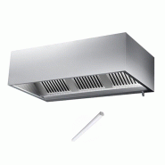 Hotte caisson sans moteur 2000x900x450 mm avec éclairage, filtre et robinet de vidange PREMIUM / GOLDINOX - 3701770823253