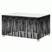 Jupe de table / skirting franges noir film plastique - SH-DFCZ