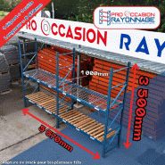 Lot de rayonnages industriels - Provost - Propal - Hauteur 2 100mm, Longueur 5 670mm, Profondeur 1 000mm Lot de rayonnages industriels - Provost - Propal - Hauteur 2 100mm, Longueur 5 670mm, Profondeur 1 000mm