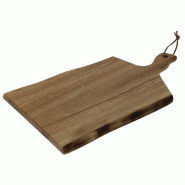 Petite planche en acacia bords ondulés 305x215x15mm manche 75mm | Olympia - GM263