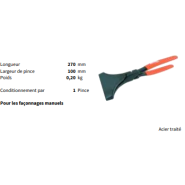 Pince à border droite de 100 mm pour façonnage manuel - 899066 - Longueur 270 mm - Acier traité Pince à border droite de 100 mm pour façonnage manuel - 899066 - Longueur 270 mm - Acier traité