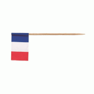 Pique drapeau France Bambou et papier bleu/blanc/rouge - par 8000