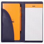 RHODIA 216005C - Livret Porte-Bloc et Porte-Documents N°16 Bleu Nuit - pour Bloc-Notes ou Carnets de Format A5 17,5 x 23,5 cm (14,8x21 cm) - Simili C