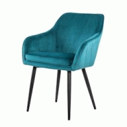 SalesFever Chaise de salle à manger|Revêtement tissu aspect velours|cadre en métal réglable hauteur|Matelassage diamant|L61xP60xH85cm|turquoise– SalesFever Chaise de salle à manger|Revêtement tissu aspect velours|cadre en métal réglable hauteur|Matelassage diamant|L61xP60xH85cm|turquoise–