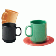 Tasse à café mélamine bleu 24cl Ø8x9cm - par 12