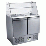 A.C.L - Saladette 2 portes - 240 L - avec portes et structure vitrée- finitions inox - inox 3701647305691 A.C.L - Saladette 2 portes - 240 L - avec portes et structure vitrée- finitions inox - inox 3701647305691
