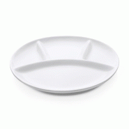 Assiette à fondue 4 compartiments Ø 25 cm lot de 6 - Was Germany - porcelaine 4044925020725