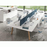 Bureau bench 6 personnes bois naturel Bureau bench 6 personnes bois naturel