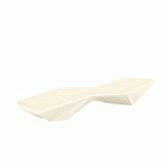 Chaise longue transat design FAZ - crème