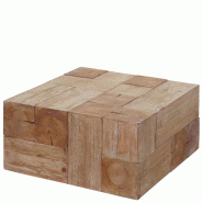 Décoshop26 - Table basse hwc-a15c table de salon en bois de sapin rustique massif certifié mvg 30 x 60 x 60 cm 04_0008420 - Bois massif 3000262555895