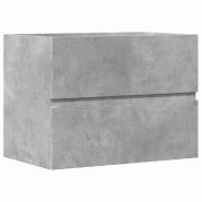 Helloshop26 - Armoire de salle de bain design peu encombrant 60 x 38 x 45 cm rangement facile en bois d'ingénierie gris béton 02_0050815 - gris Bois