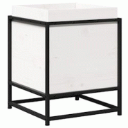 Helloshop26 - Jardinière bac lit surélevé plantes fleurs terrasse jardin 40 x 40 x 50 cm bois de pin massif blanc 02_0037571 - 3000214261355 Helloshop26 - Jardinière bac lit surélevé plantes fleurs terrasse jardin 40 x 40 x 50 cm bois de pin massif blanc 02_0037571 - 3000214261355
