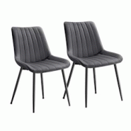 Helloshop26 - Lot de 2 chaise salle à manger chaise cuisine supportant jusqu'à 120 kg pied en acier dossier ergonomique pour salle à 12_0006190 - 3 Helloshop26 - Lot de 2 chaise salle à manger chaise cuisine supportant jusqu'à 120 kg pied en acier dossier ergonomique pour salle à 12_0006190 - 3
