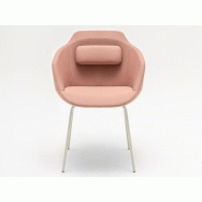 Chaise d'accueil 4 pieds en tissu et rembourrage mouse Chaise d'accueil 4 pieds en tissu et rembourrage mouse