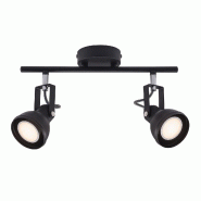 Nordlux Spoterie ASLAK 2-Spot Métal Noir, H.20 - IP20 - GU10 / Intérieur - noir 5701581369184