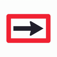 Panneau B1 - Obligation de prendre la direction - fluvial