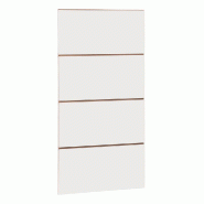 Panneau rainuré R30 L59,5xP120cm épaisseur 18mm - blanc 9003