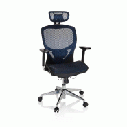Siège de bureau / Fauteuil de direction VENUS ONE, tissu maille bleu hjh OFFICE - bleu polyester 657010