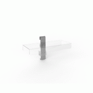 Support lunettes plexi transparent accroche grise L 20 x p 11.2 x h 11.1 cm_0