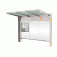 Abri Bus Premium - acier et polycarbonate avec vitrine horaire et d'information_0