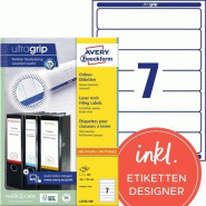 Avery Zweckform 700 étiquettes pour dos de classeur Laser blanches, format 192 x 38 mm (100 feuilles A4 / cdt) - blanc L4760-100