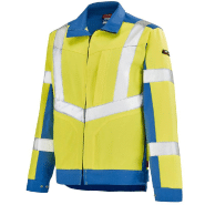 Blouson de travail haute visibilité mixte lutea work vision 2 jaune fluo/bleu azur t4 - LAFONT - la-3hvncp-592-4 - 738770_0