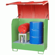 Box de rétention acier - 2 fûts type GD