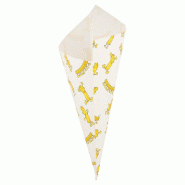 Cornet en papier ingraissable blanc imprimé 250g 29,5x21cm - par 2000
