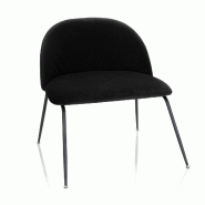 Fauteuil de lounge VELVO Velours noir hjh OFFICE - noir multi-matériau 645053