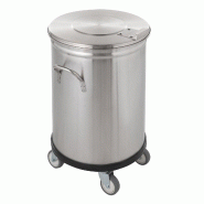 GastroHero Poubelle 50 litres - Basic - inox AB50-BASIC