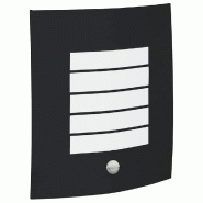 Helloshop26 - Applique murale extérieure rectangulaire avec détecteur de mouvement 23.5 x 9 x 26 cm en acier inoxydable noir 02_0056521 - noir 30002