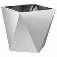 Helloshop26 - Bac à plantes modernes 40 x 40 x 40 cm jardin extérieur résistance intempéries style épuré en acier argent 02_0053072 - acier 3000