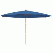 Helloshop26 - Parasol de jardin avec mât en bois 400 x 273 cm bleu 02_0008341 - bleu Bambou 3000445847762