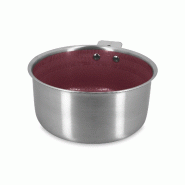 Menastyl - casserole aglae 18cm en acier inoxydable lie de vin - 3256391056509