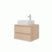 MOB-IN Ensemble Meuble simple vasque SORRENTO 60cm + Vasque + Robinet - marron 3701606505230 MOB-IN Ensemble Meuble simple vasque SORRENTO 60cm + Vasque + Robinet - marron 3701606505230