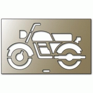 POCHOIR ROUTIER SIGNALISATION "MOTO" CONTREPLAQUÉ